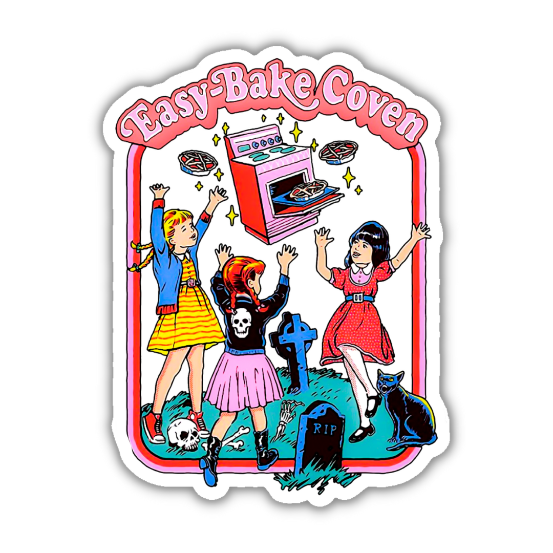 Easy Bake Coven Retro Witchy Sticker: Vinyl Sticker